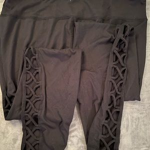 RUE+ leggings. Open Crisscross up the legs. Women’s size 2XL. Black. Never worn.